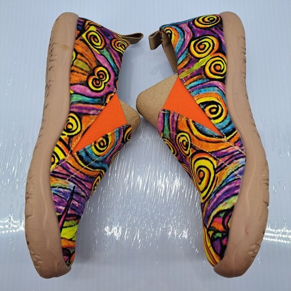 UIN Toledo Women 8 Colorful Abstract Art Slip-On Canvas Shoes Rubber Sole Casual - Picture 11 of 13